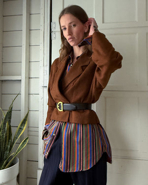 90s Tahari Cropped Wool Blazer | S-M