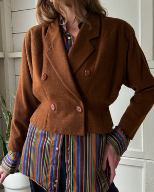 90s Tahari Cropped Wool Blazer | S-M
