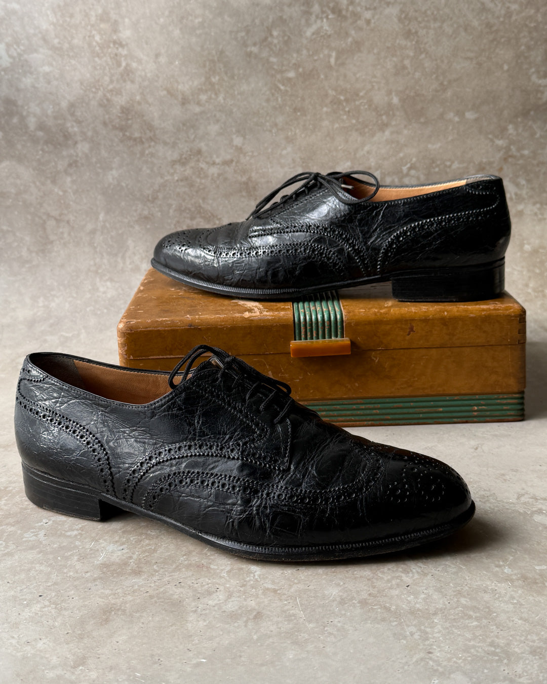 A.Testoni Aligator Oxfords | 10