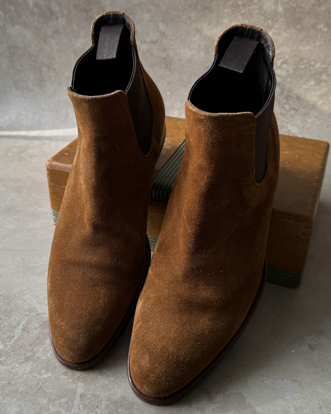 90s Brown Suede Chelsea Boots | 9
