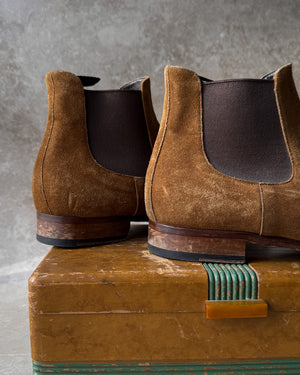 90s Brown Suede Chelsea Boots | 9