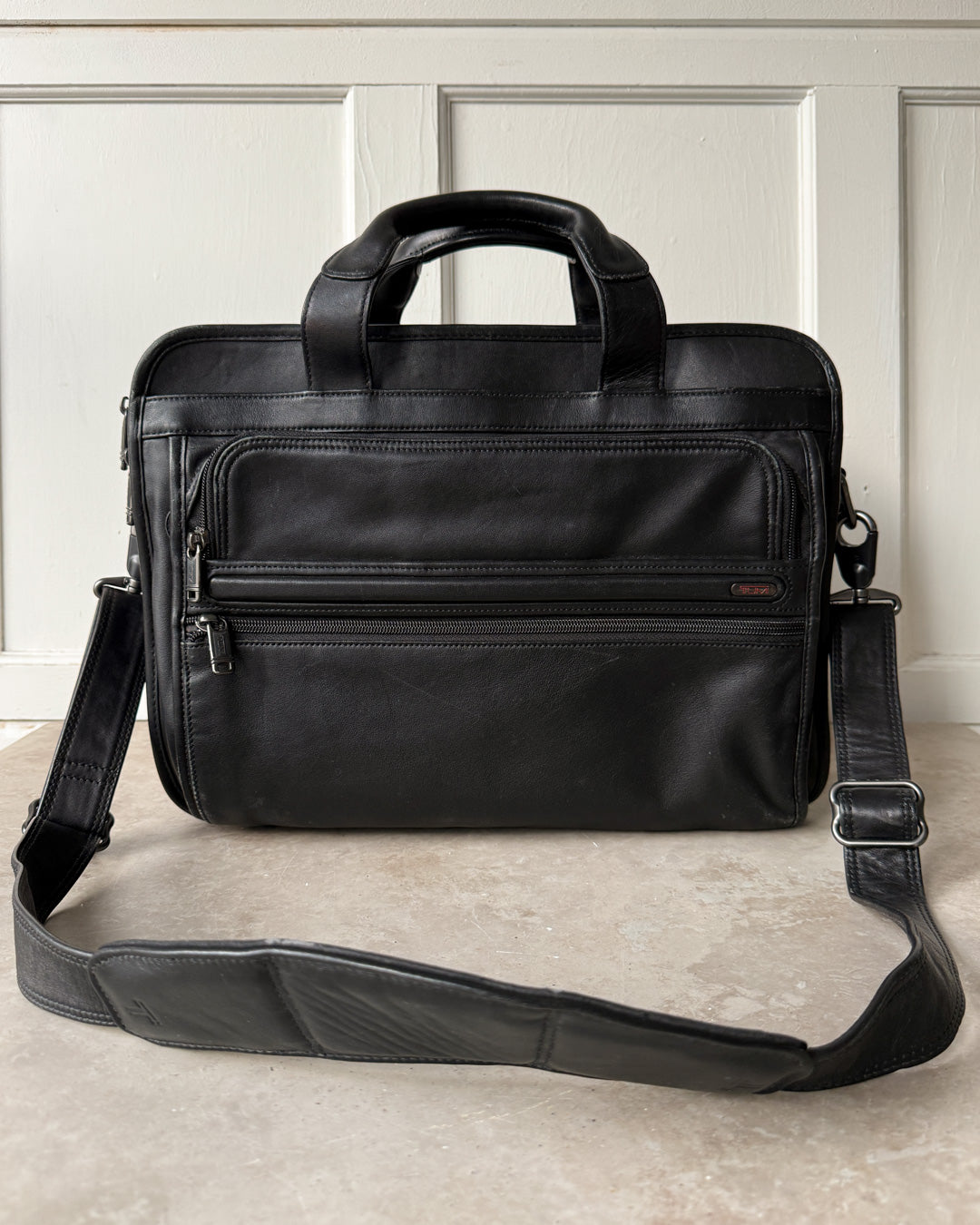 Tumi Leather Briefcase Bag