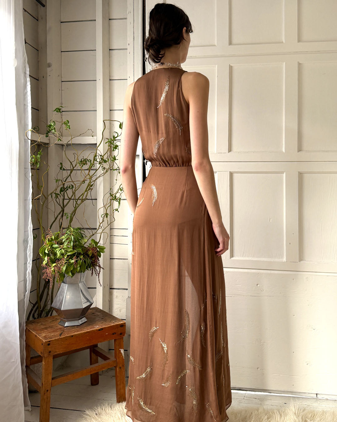 2015 Valentino Beaded Silk Gown | XS-S - Lucky Vintage 2015 Valentino Beaded Silk Gown | XS-S - Lucky Vintage