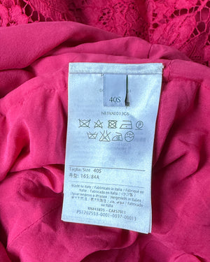 Valentino Pink Lace & Velvet Dress | S-M