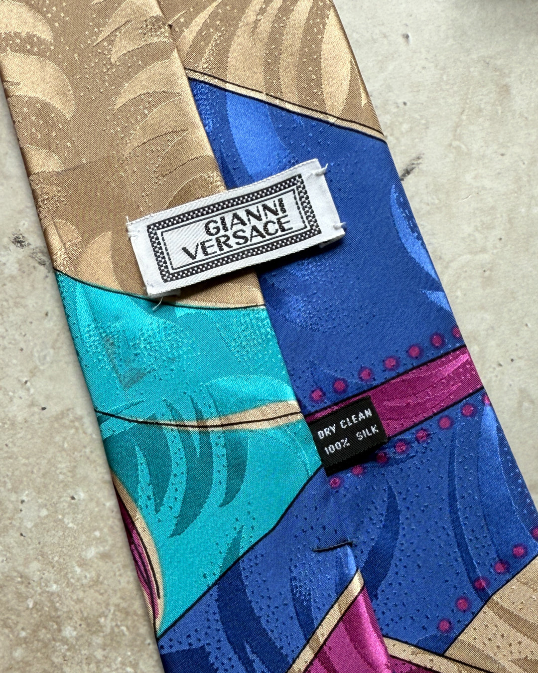 90s Versace Multicolor Silk Tie