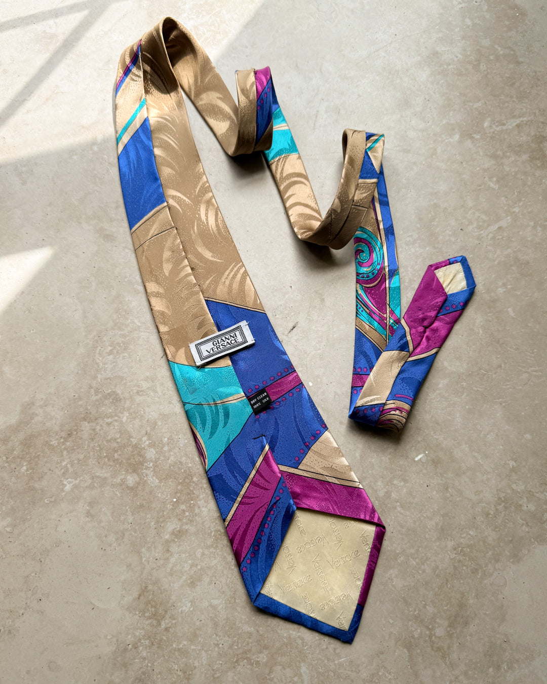 90s Versace Multicolor Silk Tie