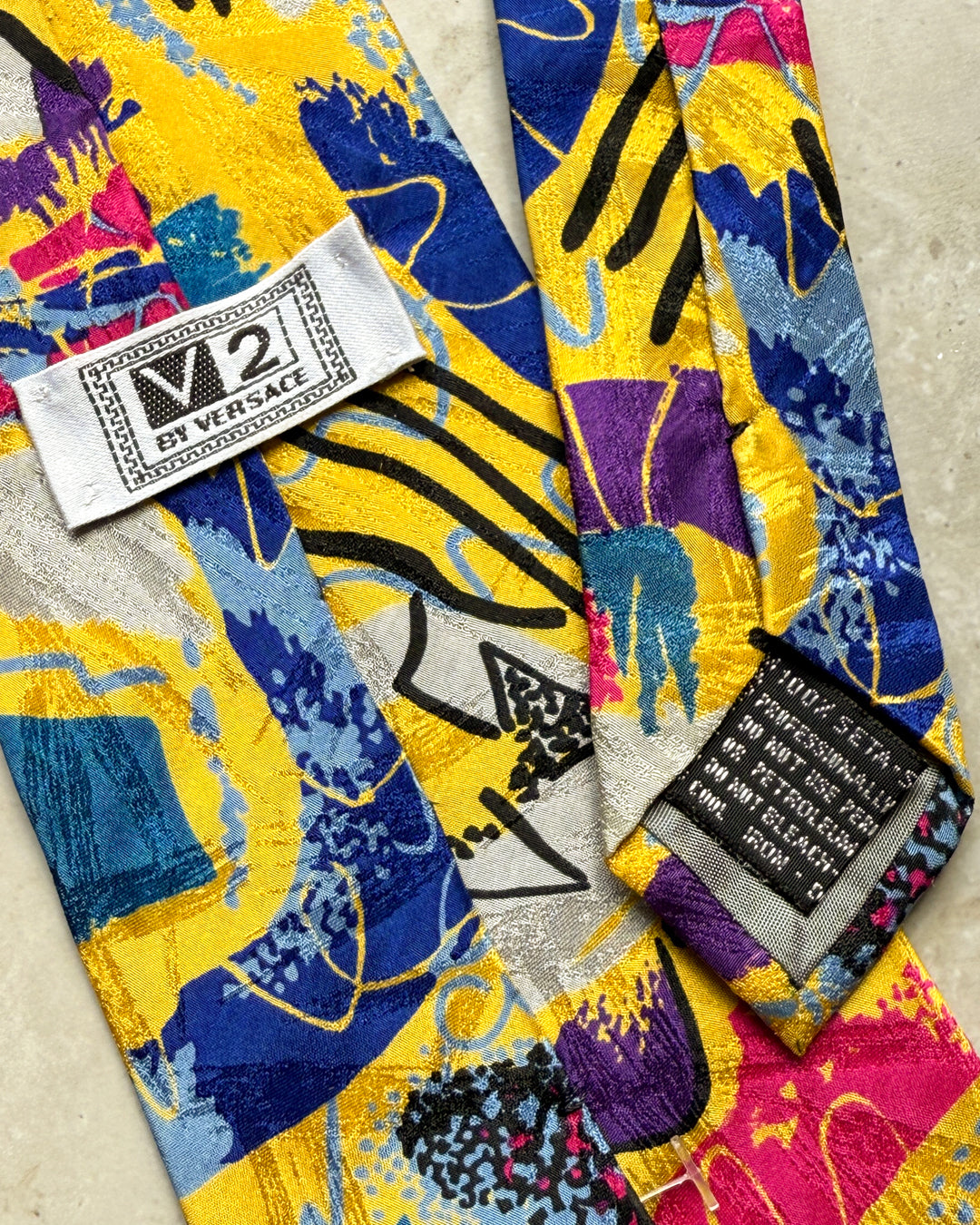 90s Versace V2 Silk Tie