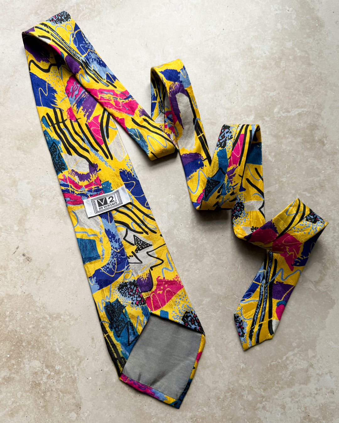 90s Versace V2 Silk Tie