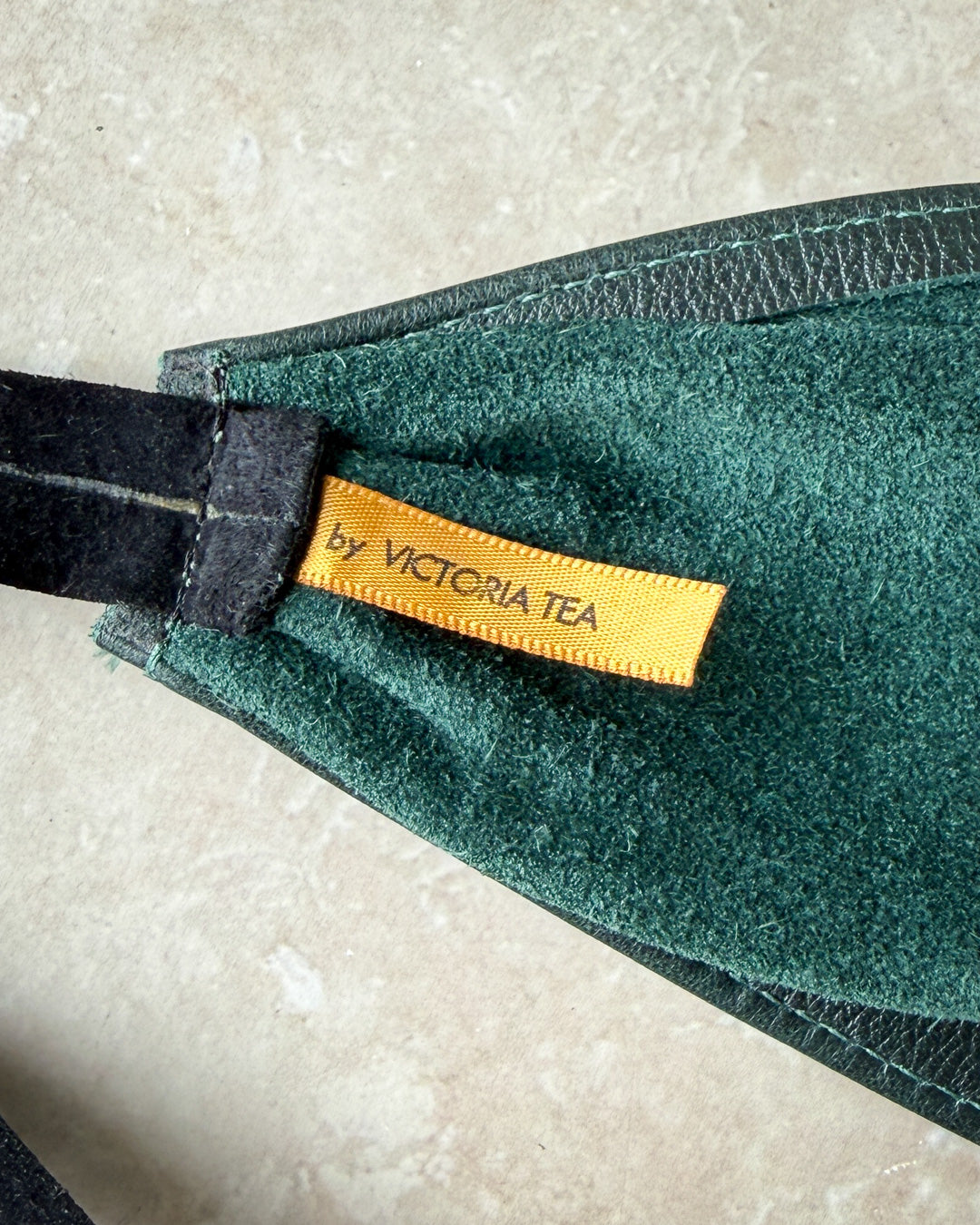 00s Green Leather Obi Wrap Belt