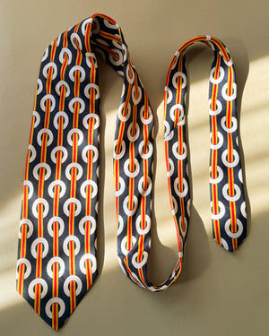 YSL Geometric Silk Tie
