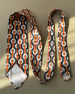 YSL Geometric Silk Tie