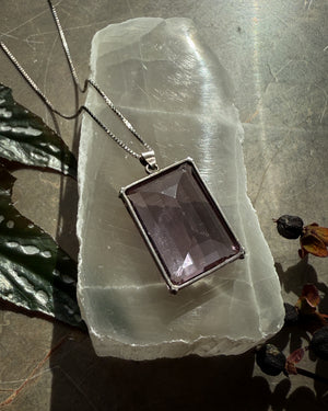 Alexandrite Glass Pendant Necklace
