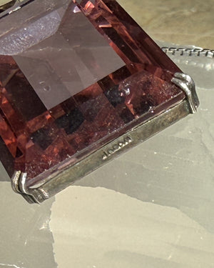 Alexandrite Glass Pendant Necklace