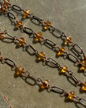 90s Copper Glass Beaded Necklace