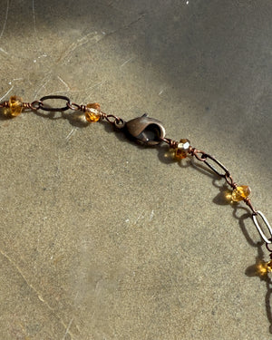 90s Copper Glass Beaded Necklace