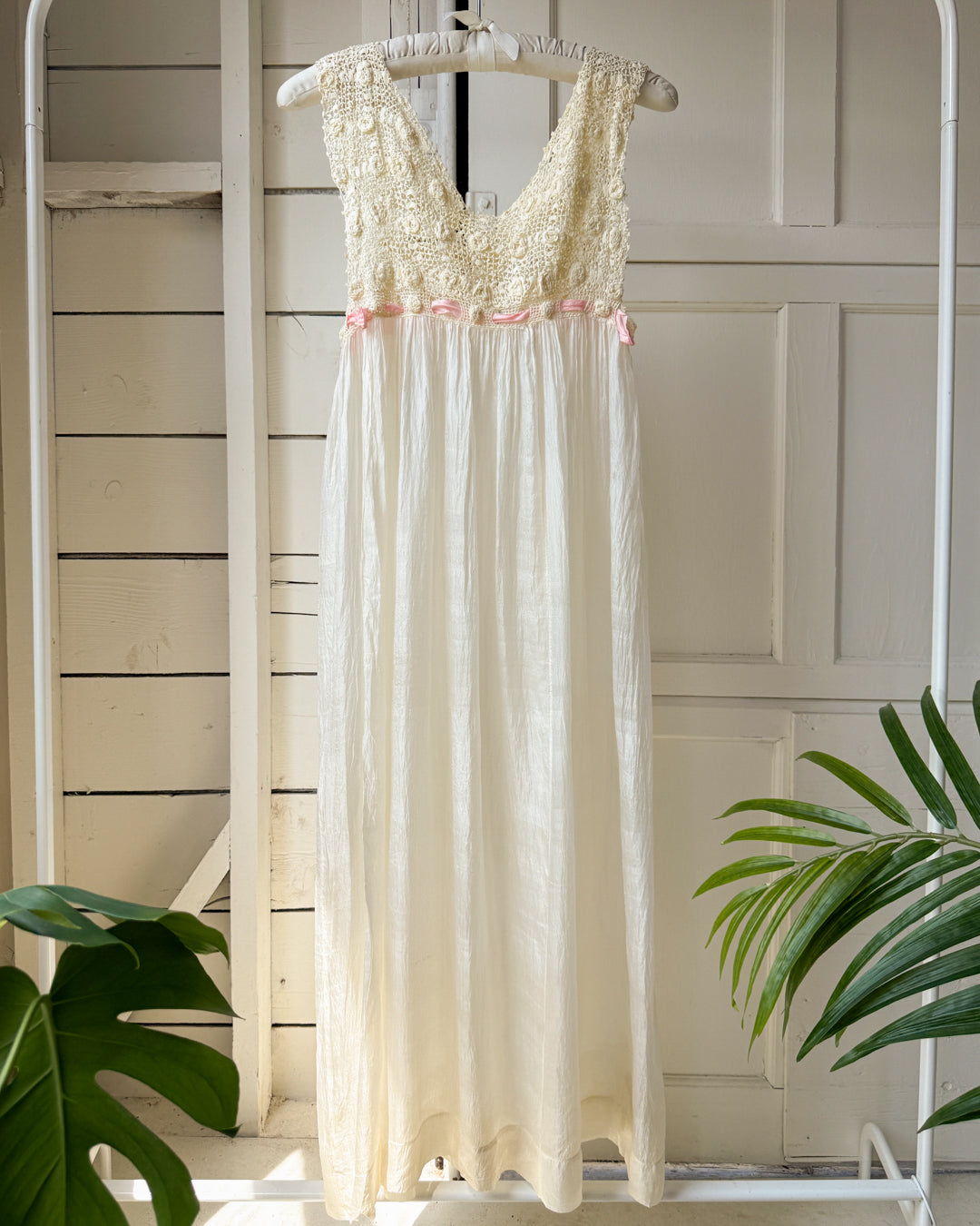 20s Crochet & Silk Nightgown | Xs 20s Crochet & Silk Nightgown | Xs