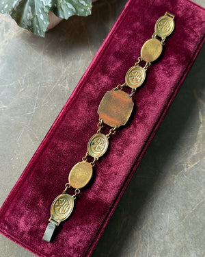 Antique Blue Peking Glass Bracelet