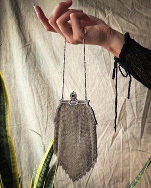 1920s Silver Mesh Purse