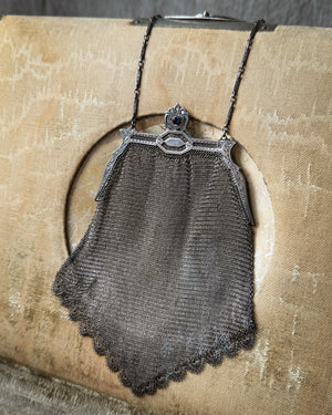 1920s Silver Mesh Purse