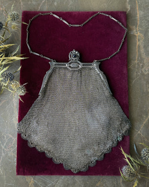 1920s Silver Mesh Purse