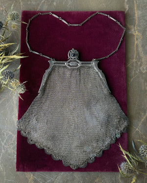 1920s Silver Mesh Purse