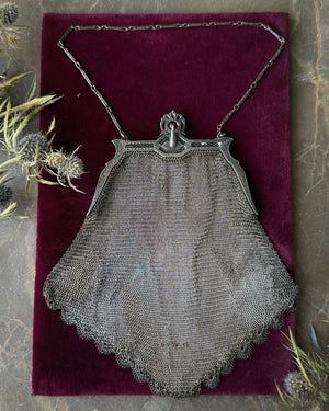 1920s Silver Mesh Purse
