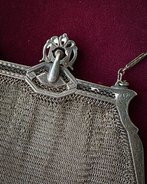 1920s Silver Mesh Purse