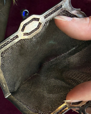 1920s Silver Mesh Purse