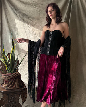 Antique Wool Fringe Shawl