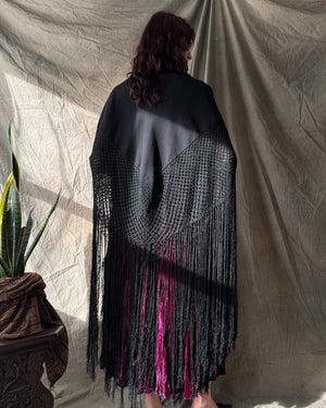 Antique Wool Fringe Shawl