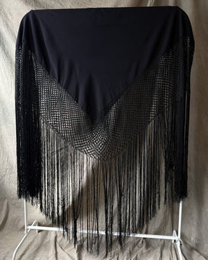 Antique Wool Fringe Shawl