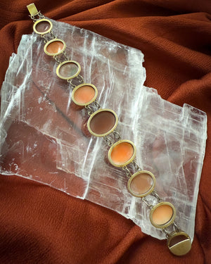 Antique Cameo Shell Link Bracelet