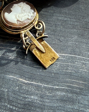 Antique Cameo Shell Link Bracelet