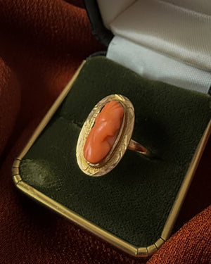 Antique 10K Gold Cameo Ring