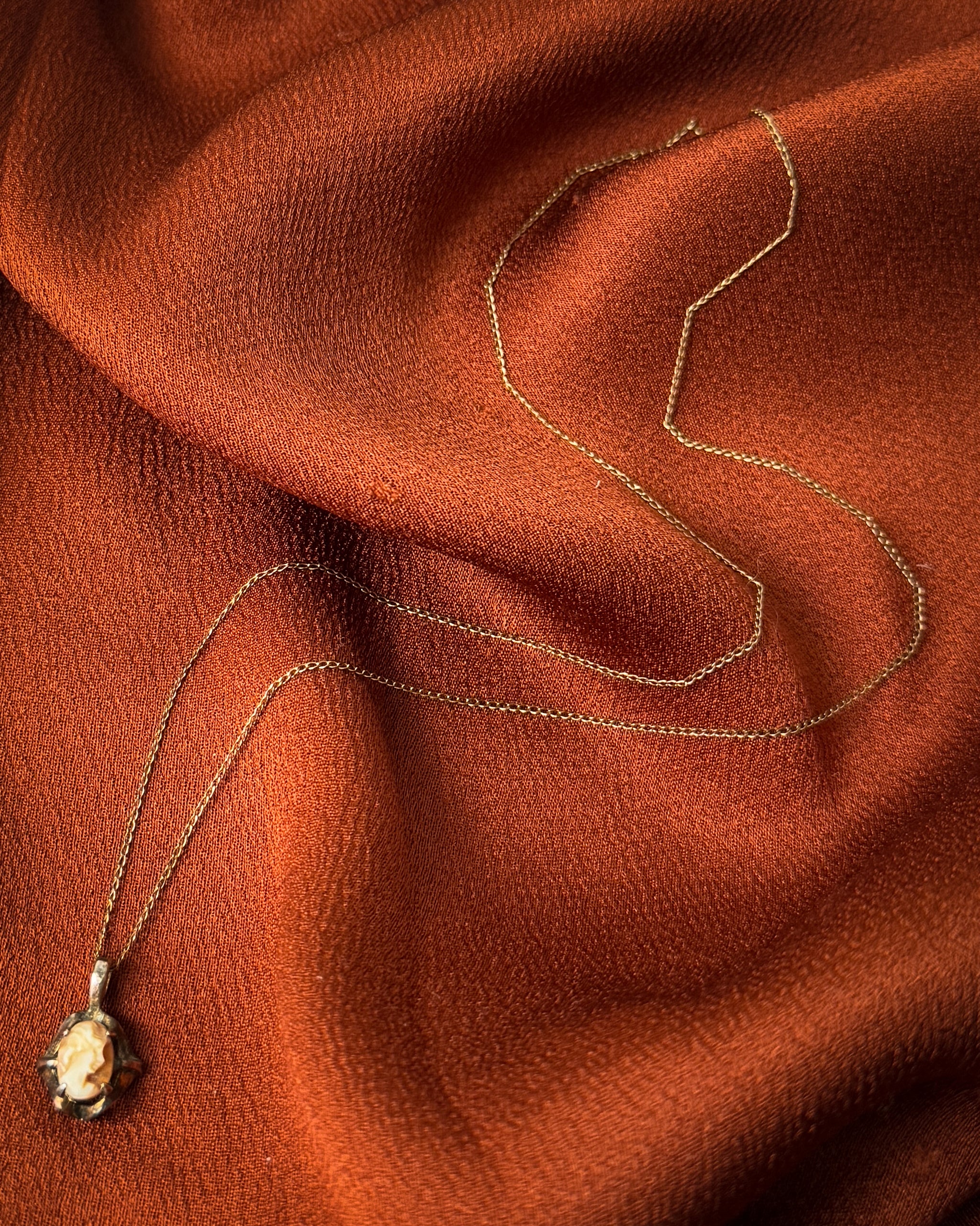 Antique Gold Filled Cameo Necklace