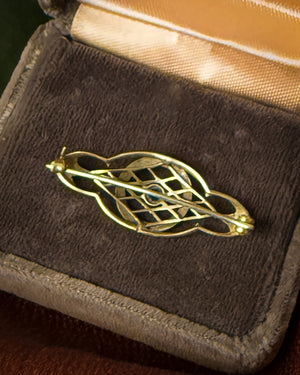 Victorian 14K Gold & Sapphire Brooch