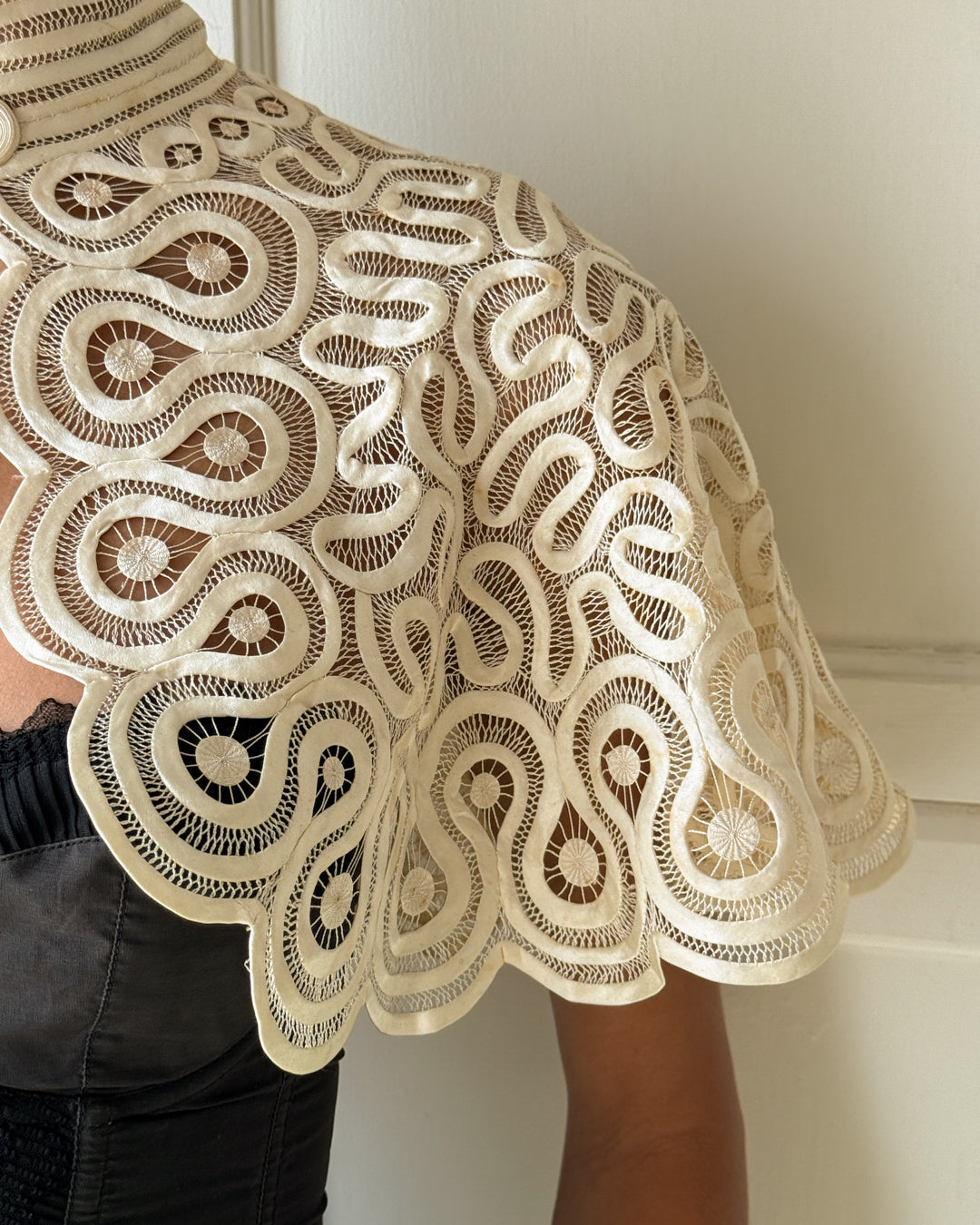 30s Silk Tape Lace Capelet