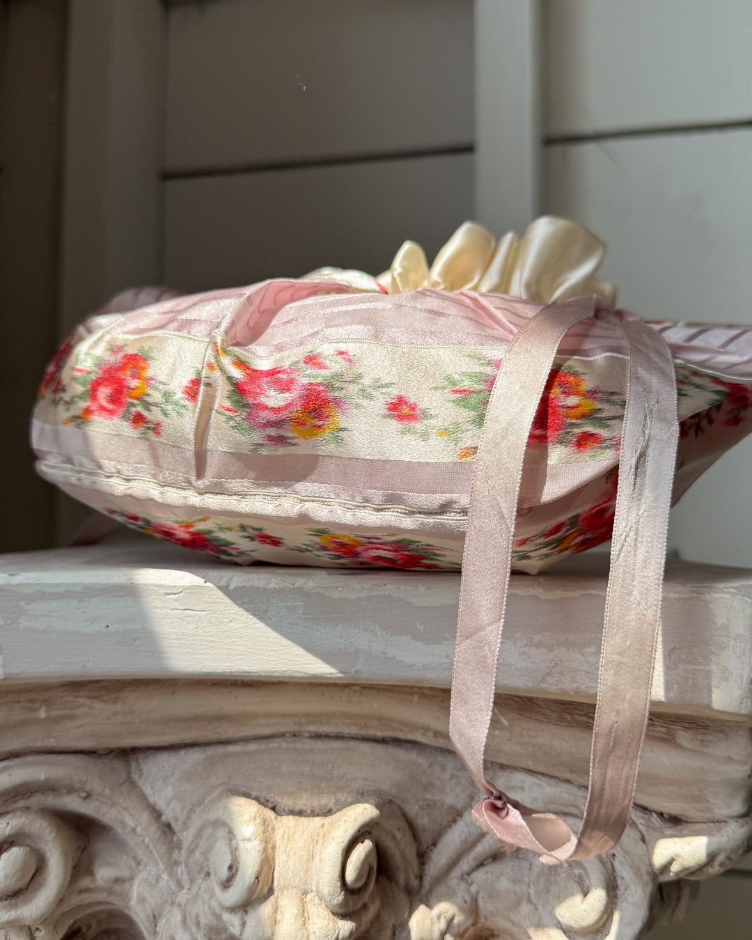 Antique Lavender Silk Reticule Purse