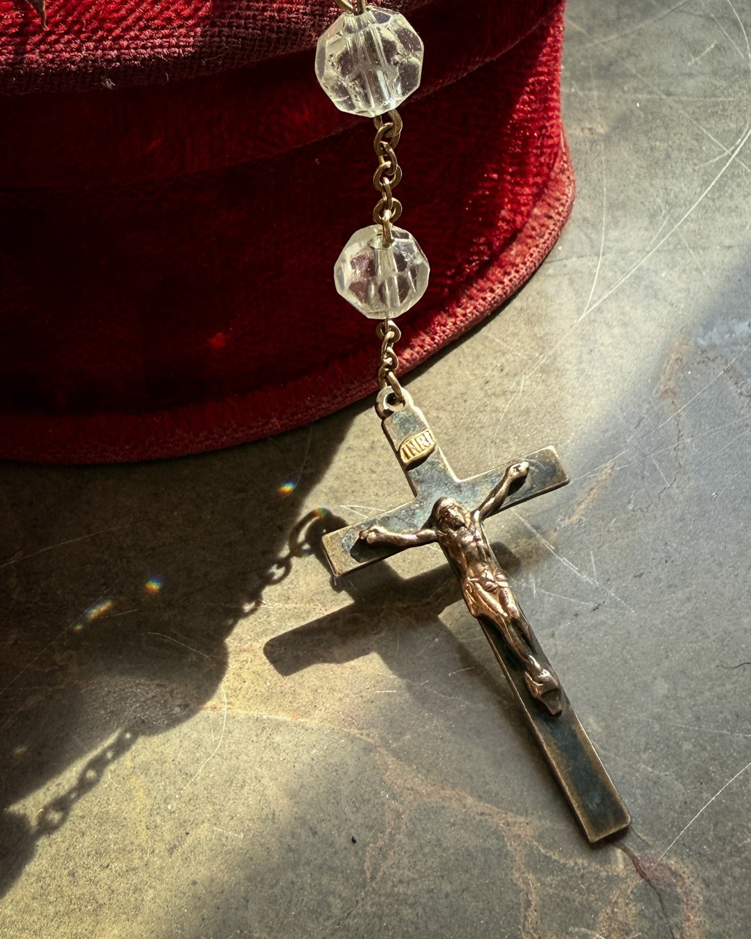 Antique Crystal Rosary