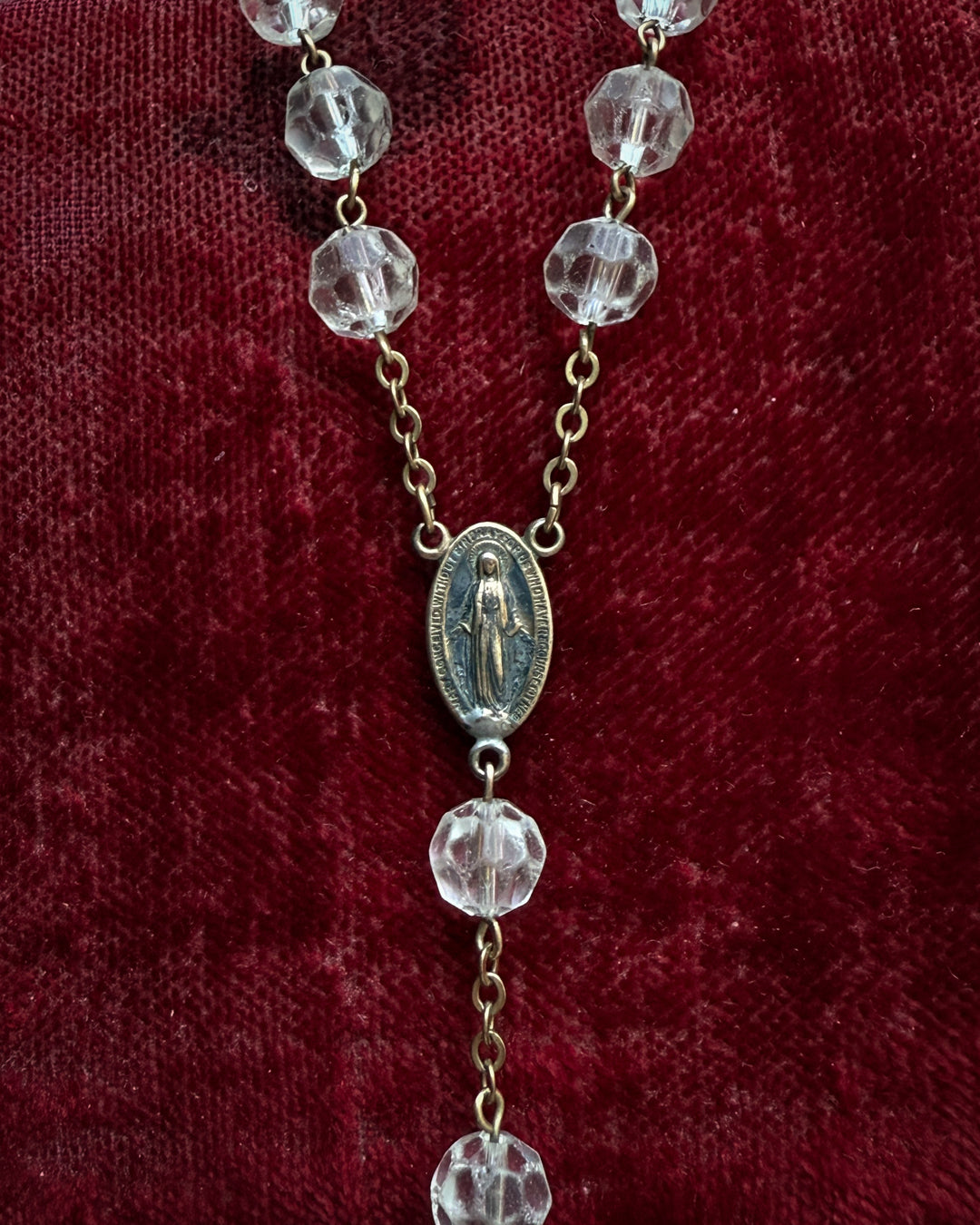 Antique Crystal Rosary