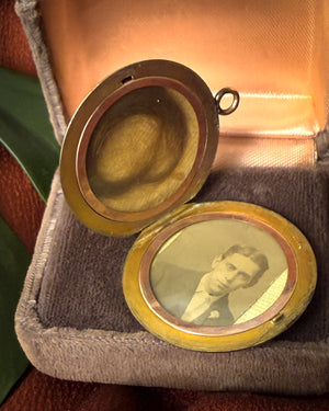 Victorian Gold Filled Mourning Hair Locket