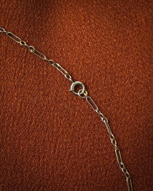 Antique 10K Gold & Diamond Cameo Necklace