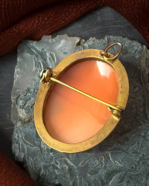 Antique Gold Filled Cameo Pendant