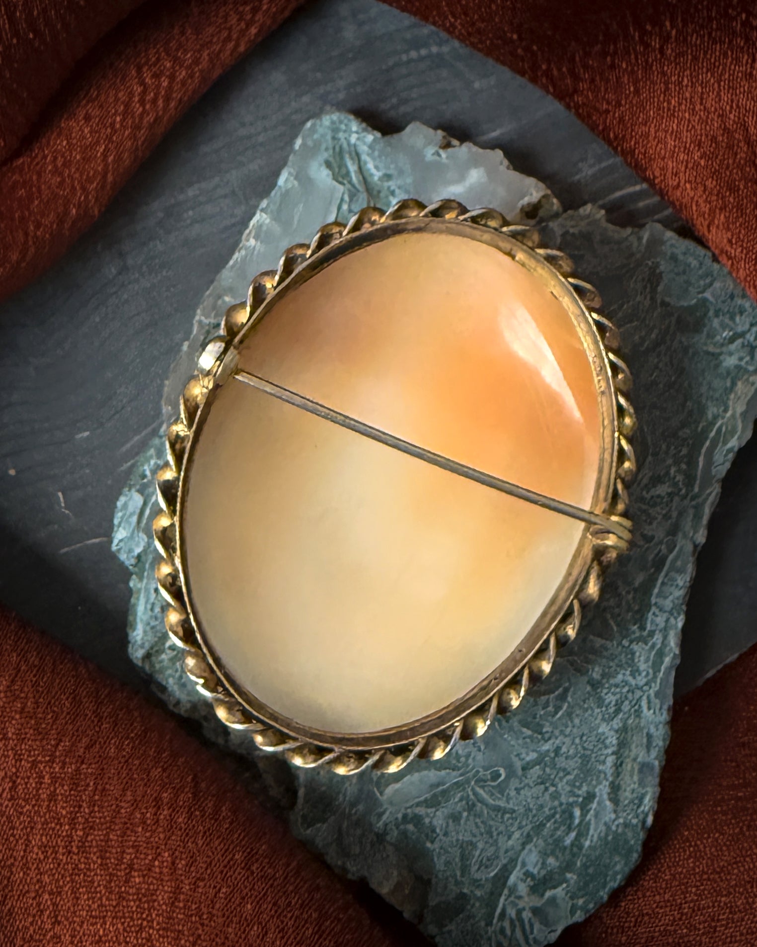 Antique Gold Filled Cameo Brooch