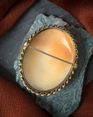 Antique Gold Filled Cameo Brooch