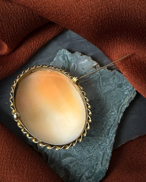 Antique Gold Filled Cameo Brooch