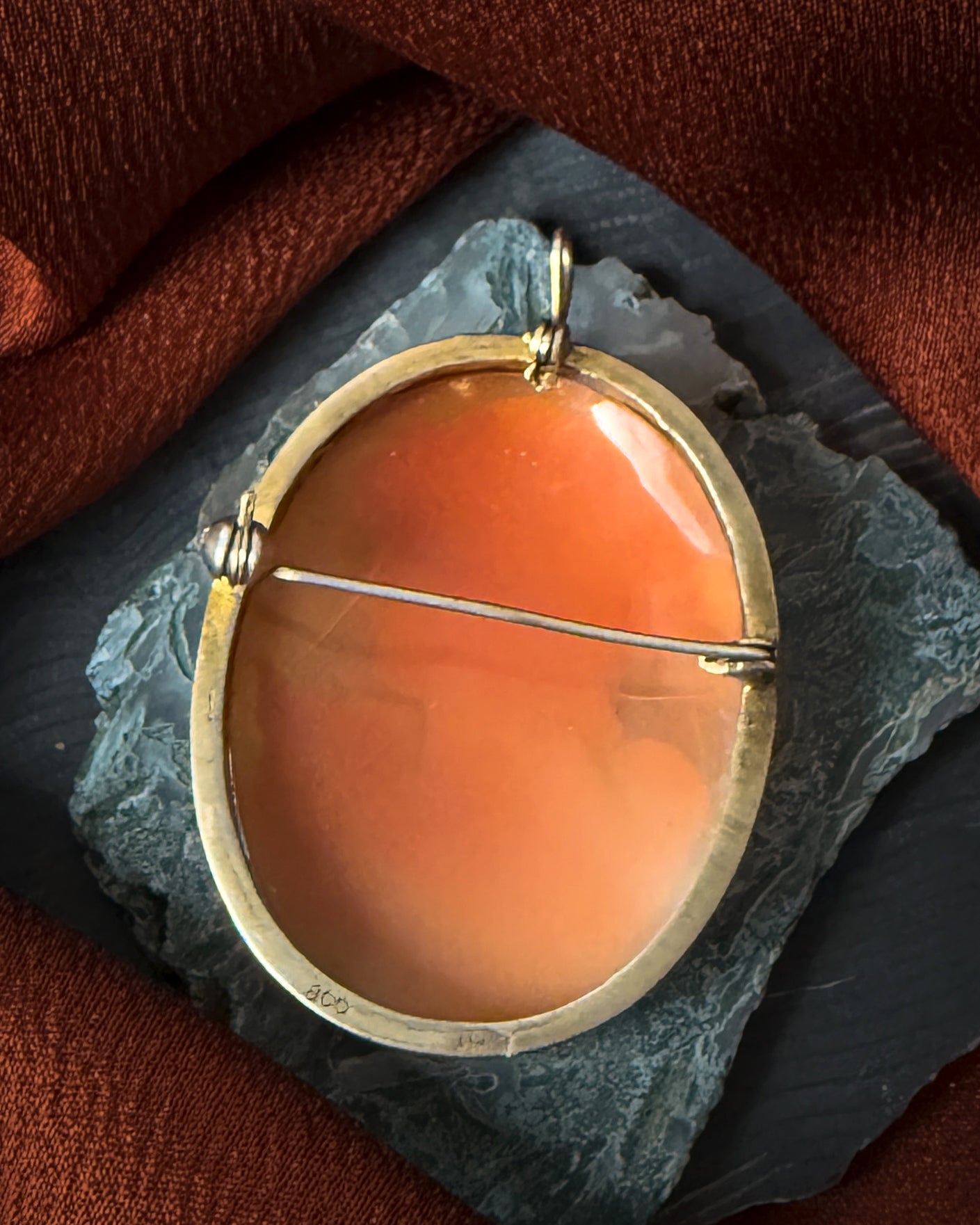 Antique Shell Cameo Brooch