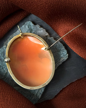 Antique Shell Cameo Brooch