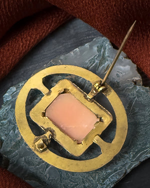 Antique Gold Filled Cameo Brooch