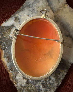 Antique Shell Cameo Brooch